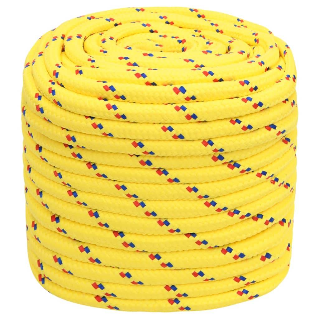 vidaXL Bootsseil Gelb 16 mm 25 m Polypropylen