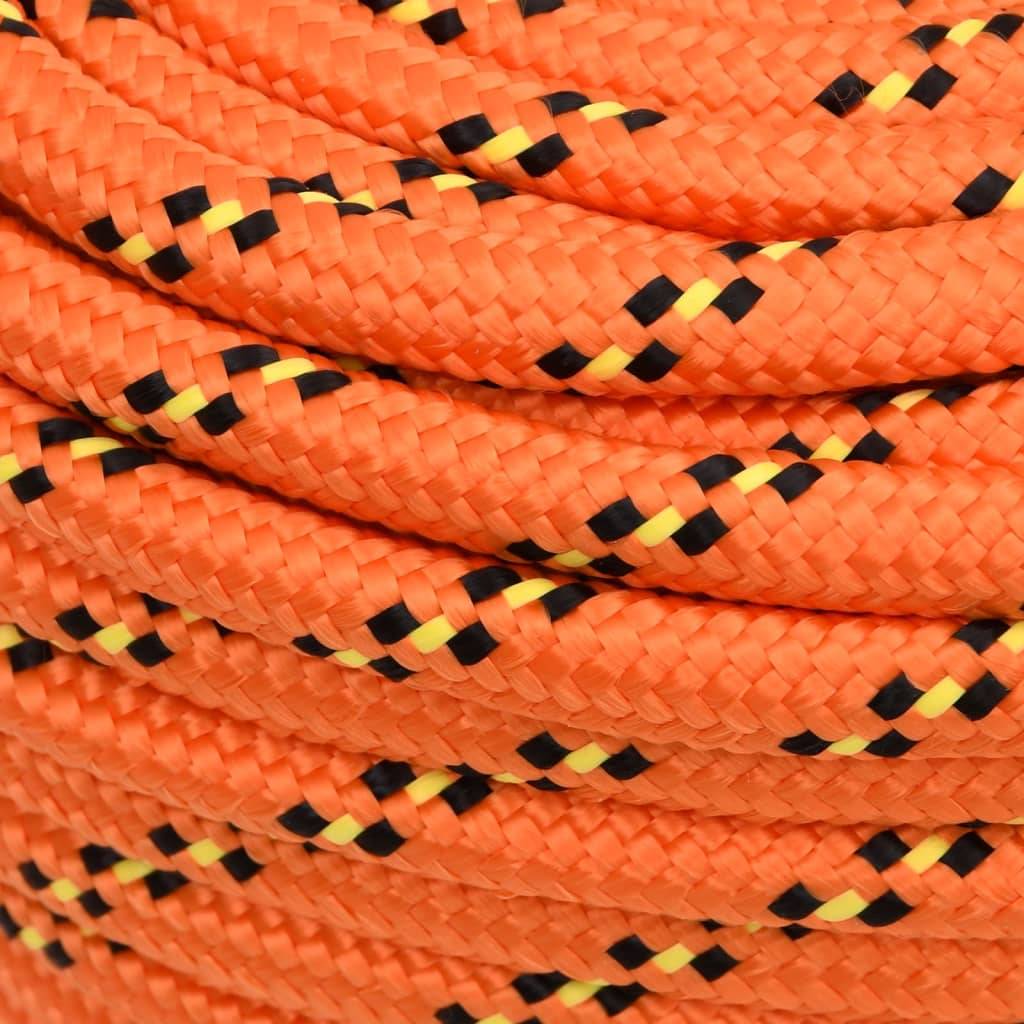 vidaXL Bootsseil Orange 16 mm 100 m Polypropylen