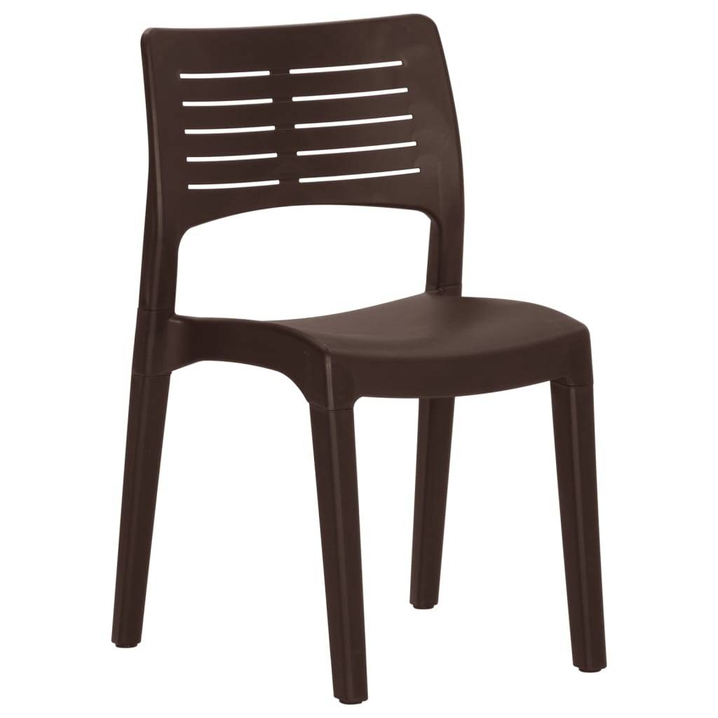 vidaXL Gartenstühle 2 Stk. Mokka Polypropylen