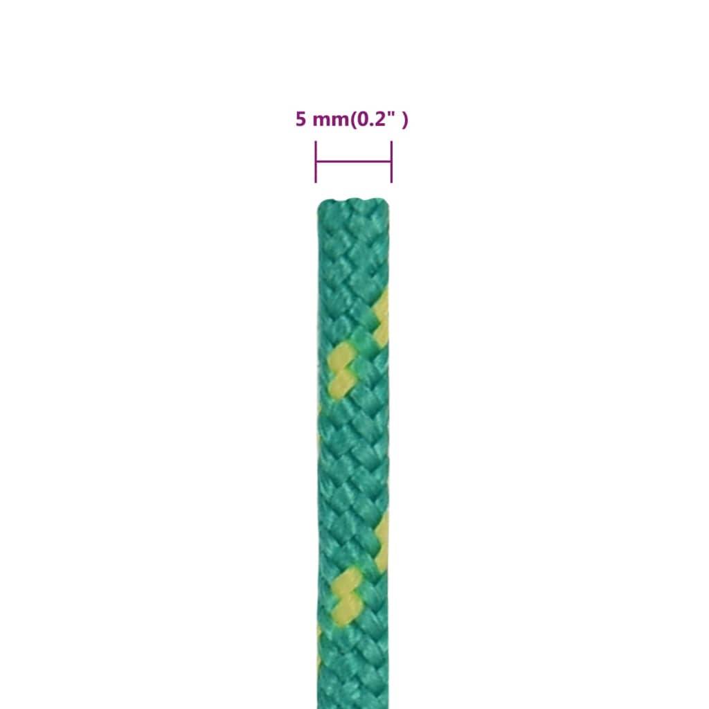 vidaXL Bootsseil Grün 5 mm 250 m Polypropylen