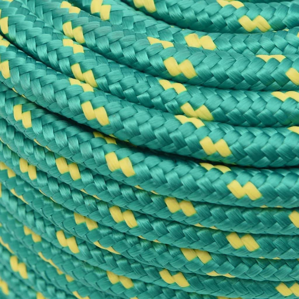 vidaXL Bootsseil Grün 12 mm 50 m Polypropylen