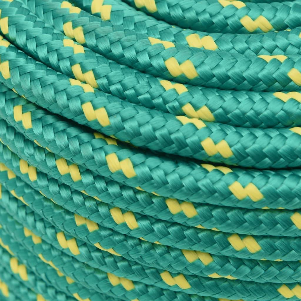 vidaXL Bootsseil Grün 14 mm 250 m Polypropylen