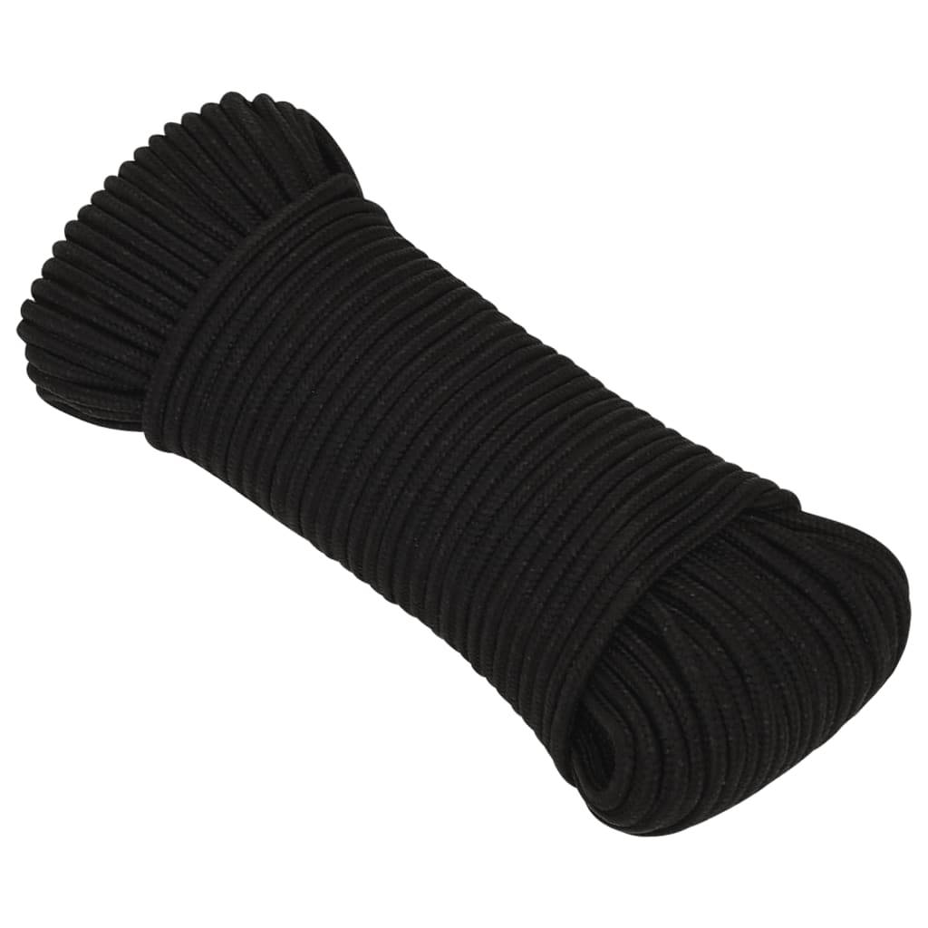 vidaXL Arbeitsseil Schwarz 3 mm 100 m Polyester