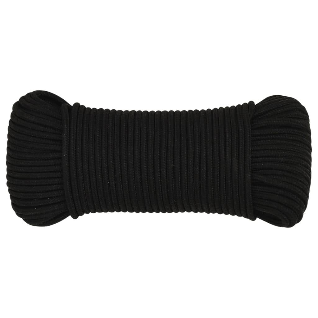 vidaXL Arbeitsseil Schwarz 5 mm 500 m Polyester