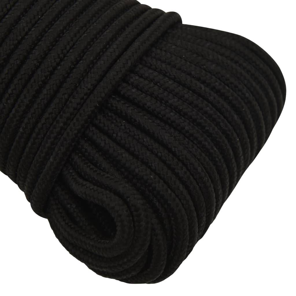 vidaXL Arbeitsseil Schwarz 5 mm 100 m Polyester