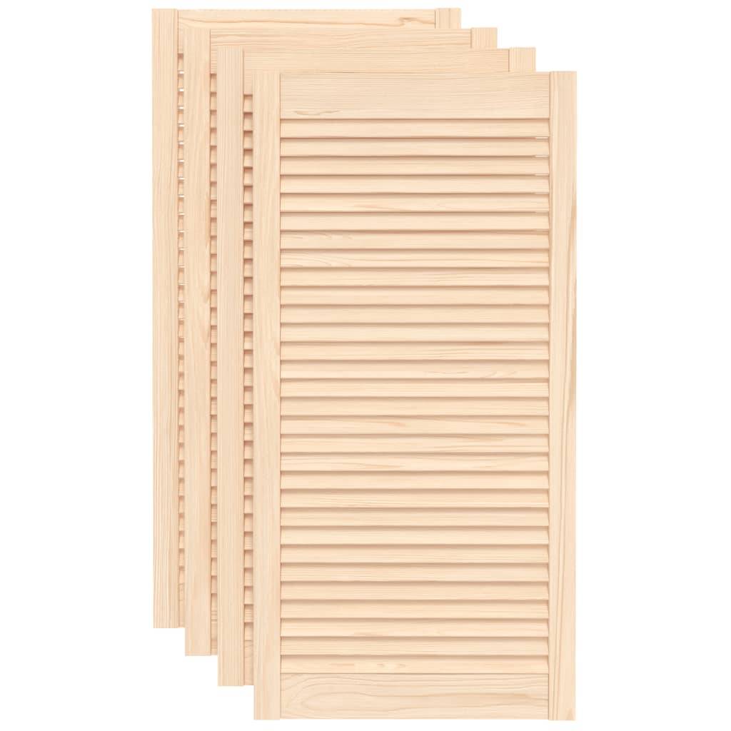 vidaXL Schranktüren Lamellen-Design 4 Stk. 99,3x49,4 cm Massivholz