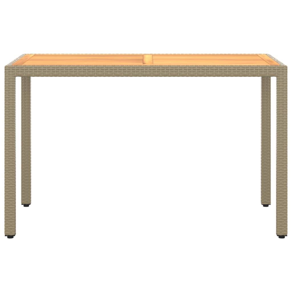 vidaXL 3-tlg. Garten-Essgruppe mit Kissen Poly Rattan Beige