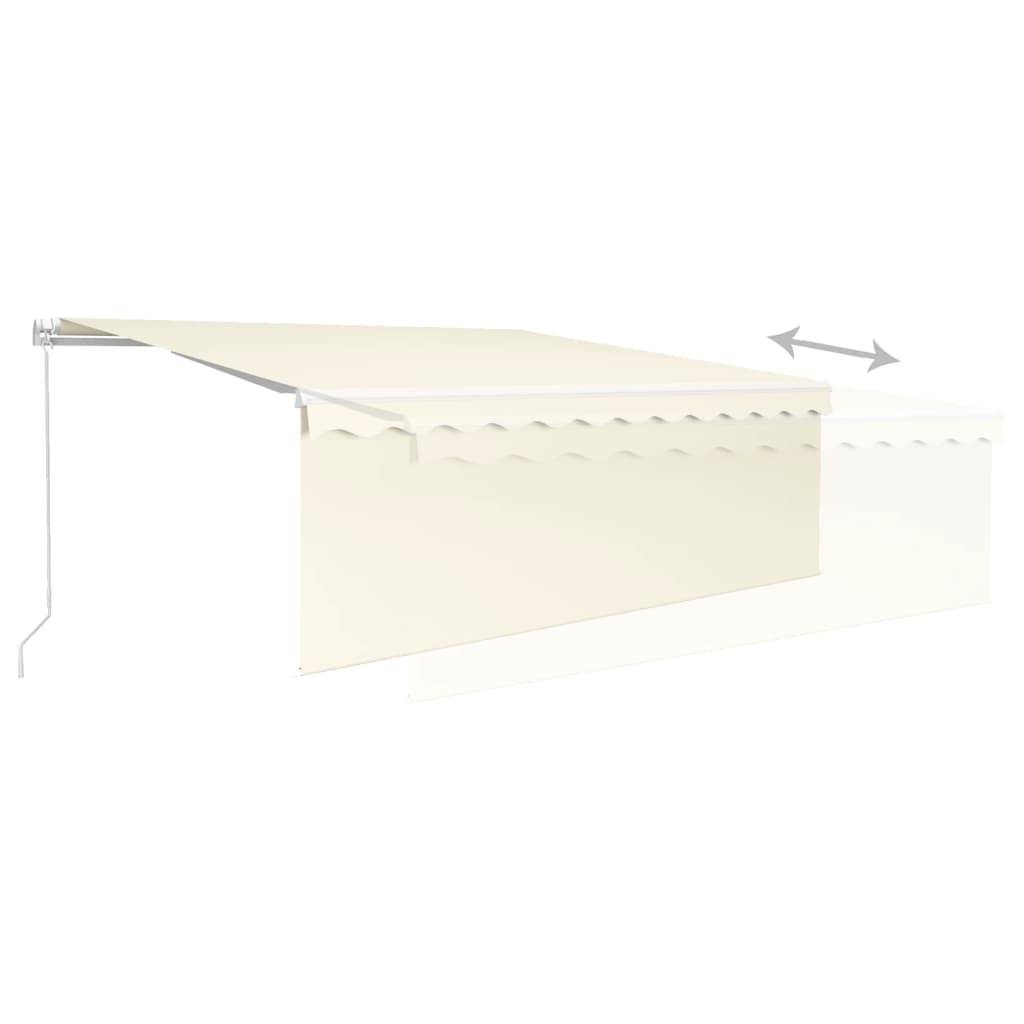 vidaXL Markise Manuell Einziehbar mit Rollo 4x3 m Creme