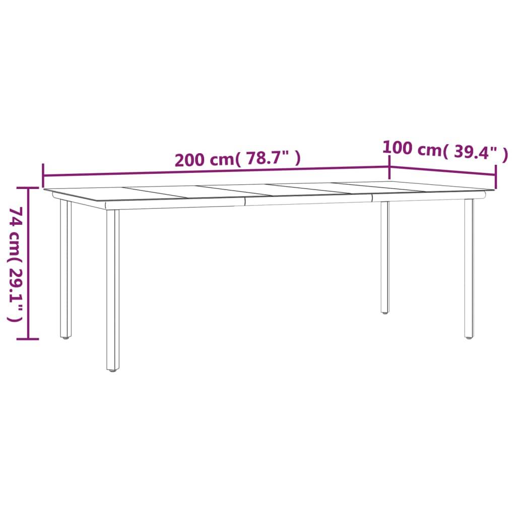 vidaXL 9-tlg. Garten-Essgruppe Schwarz PVC Rattan
