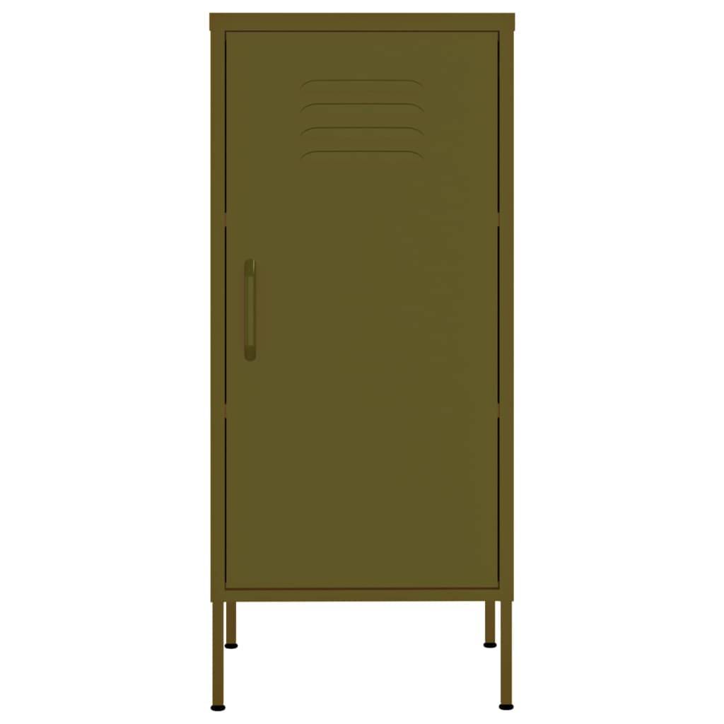 vidaXL Lagerschrank Olivgrün 42,5x35x101,5 cm Stahl