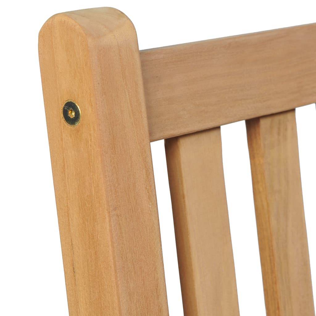 vidaXL Gartenstühle 4 Stk. mit Cremeweißen Kissen Massivholz Teak
