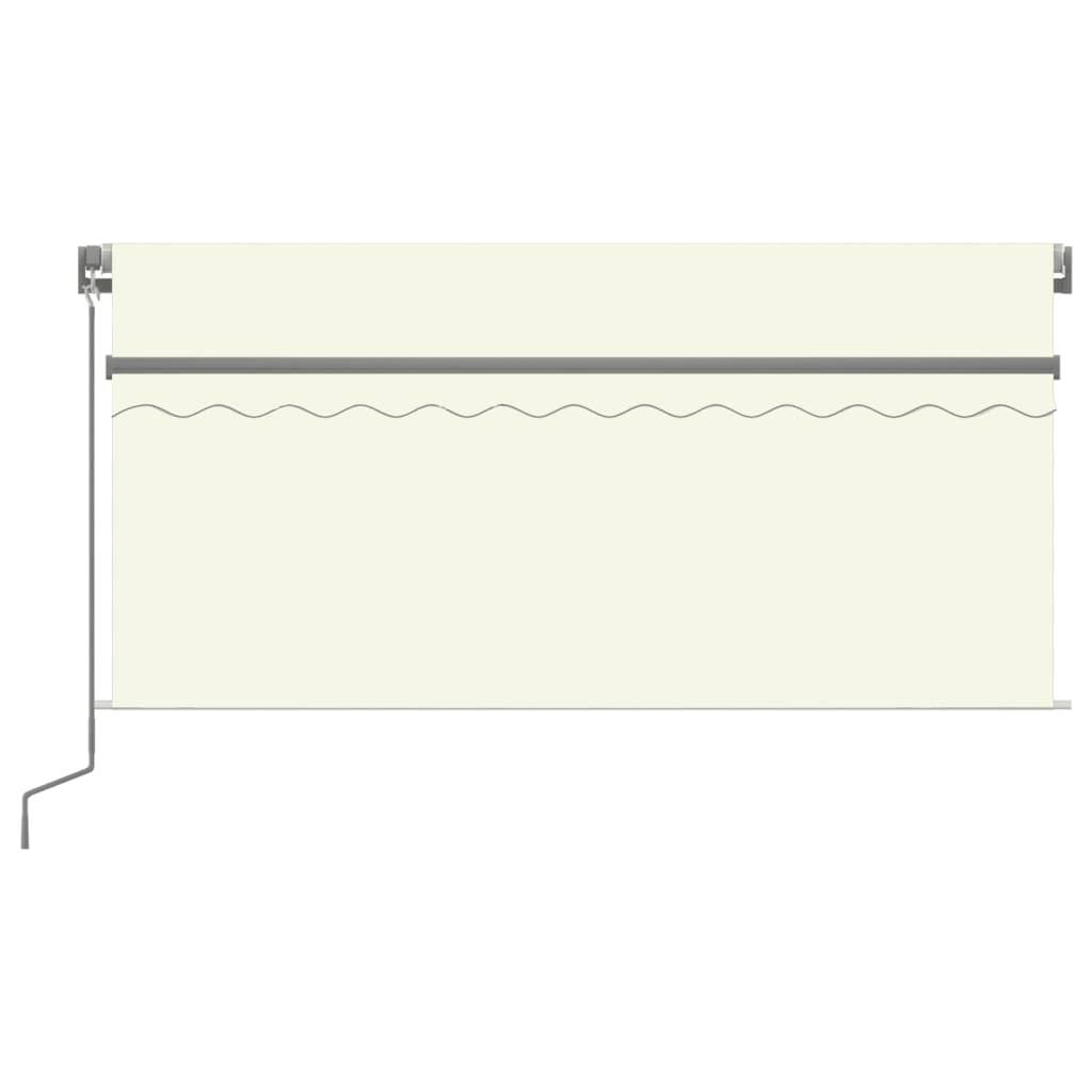 vidaXL Markise Manuell Einziehbar mit Rollo 3x2,5 m Creme