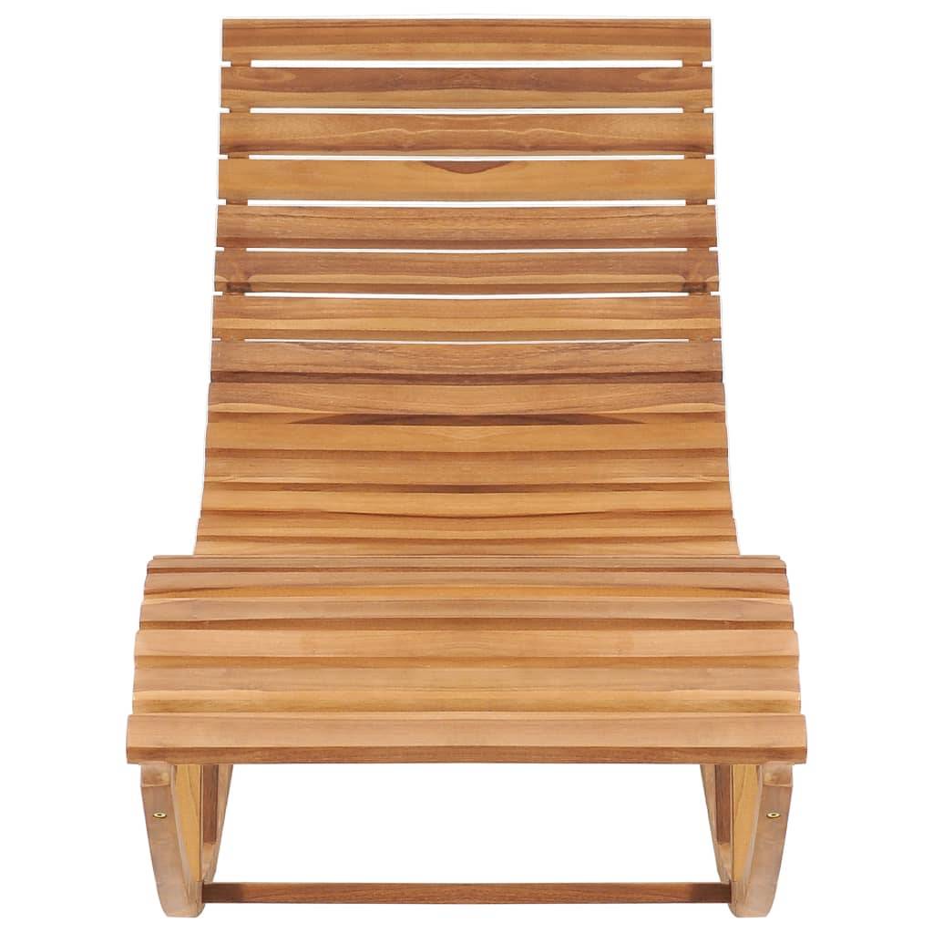 vidaXL Schaukelliege mit Auflage Massivholz Teak