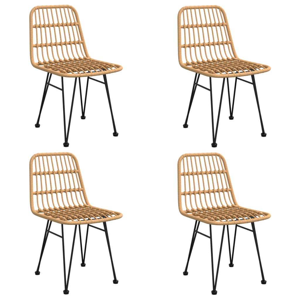 vidaXL 5-tlg. Garten-Essgruppe Poly Rattan