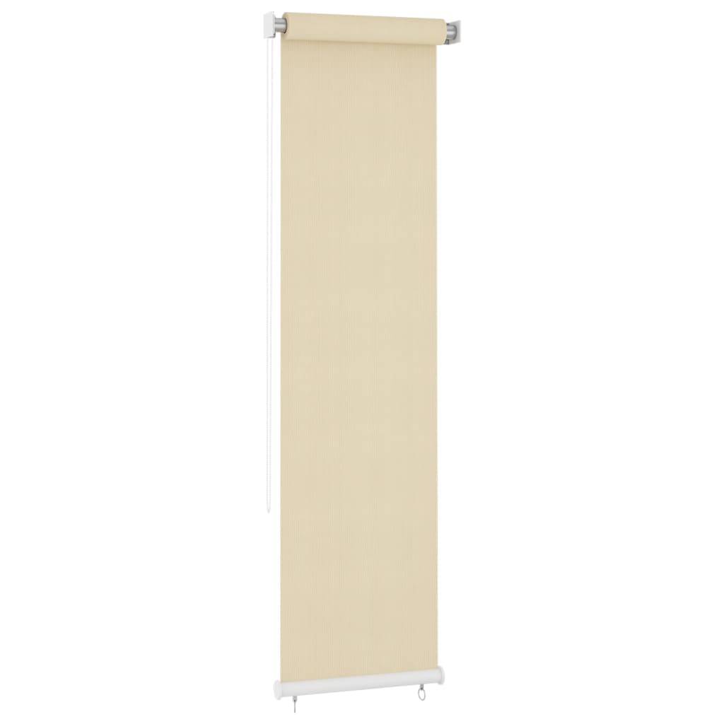 vidaXL Außenrollo Creme 60x230 cm HDPE