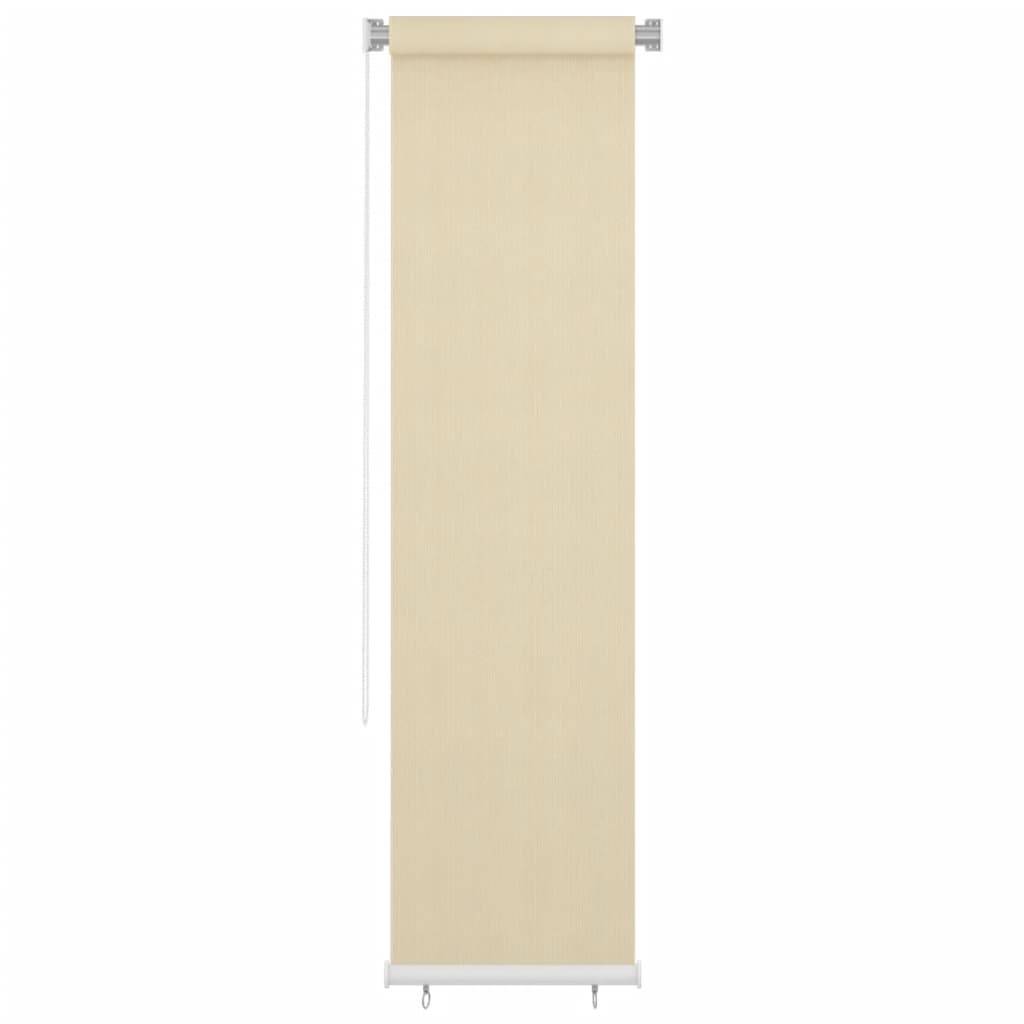 vidaXL Außenrollo Creme 60x230 cm HDPE