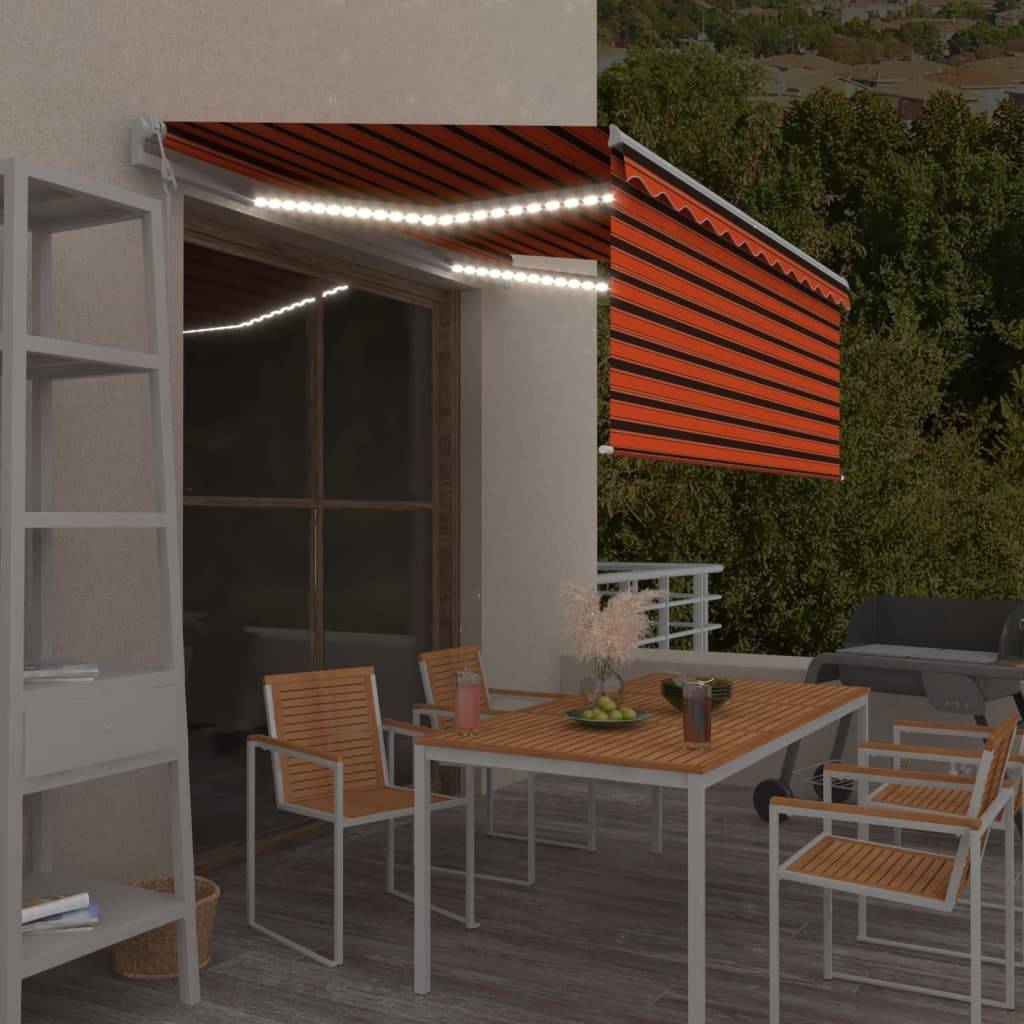 vidaXL Markise Automatisch mit Rollo LED Windsensor 3,5x2,5 m