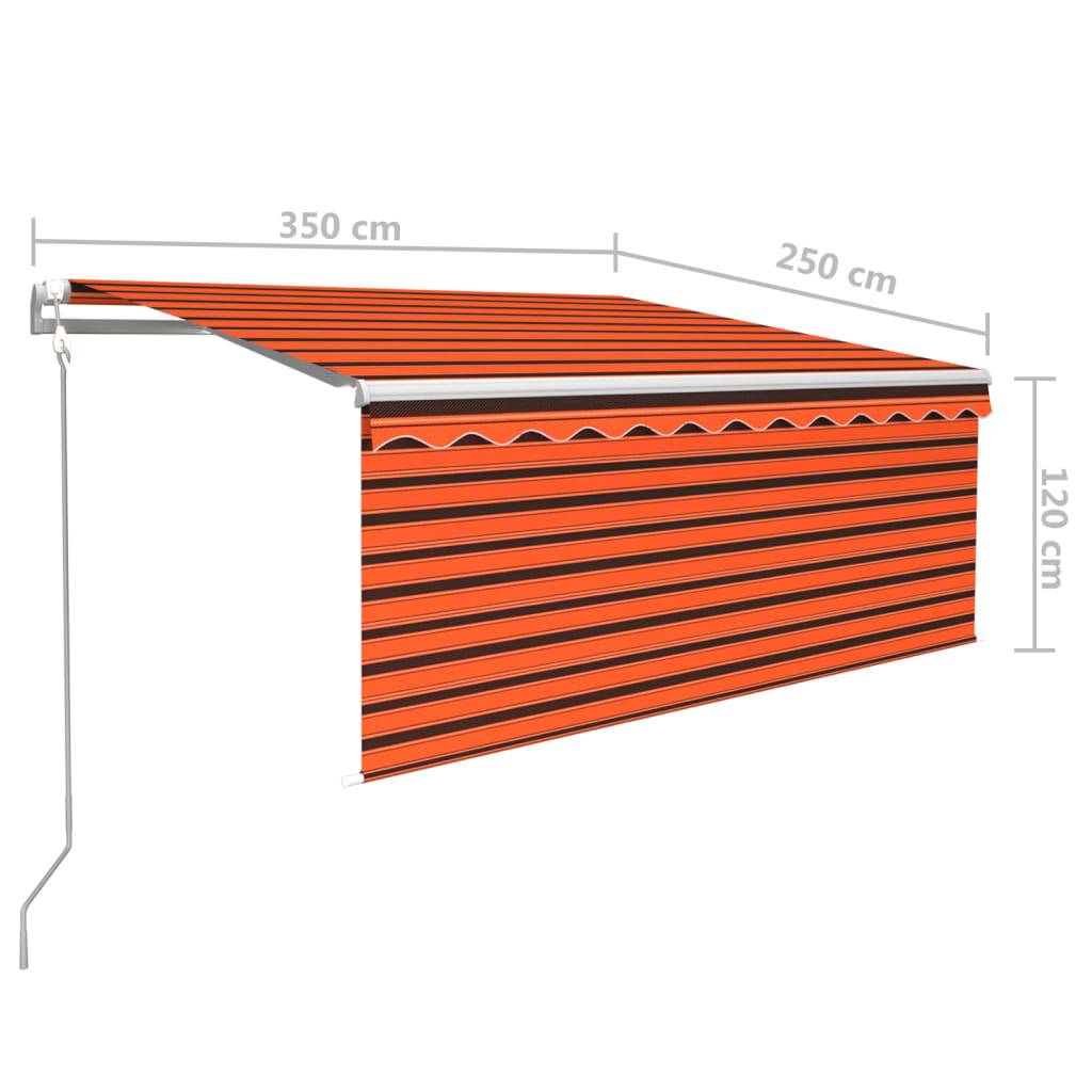 vidaXL Markise Automatisch mit Rollo LED Windsensor 3,5x2,5 m