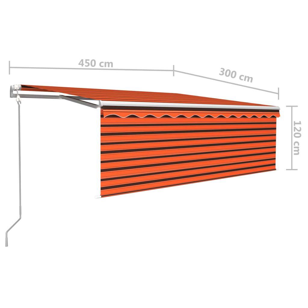 vidaXL Markise Automatisch mit Rollo LED Windsensor 4,5x3m