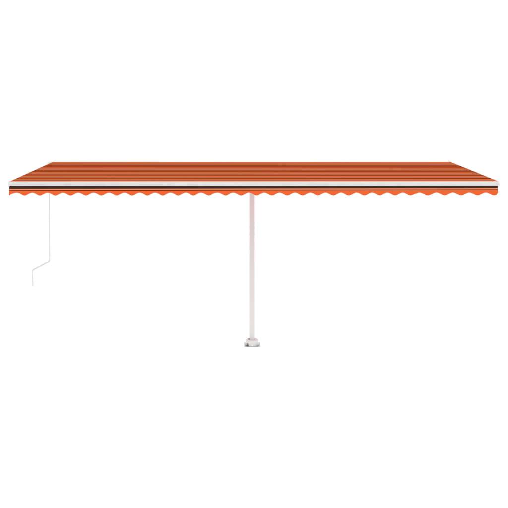 vidaXL Standmarkise Manuell Einziehbar 600x350 cm Orange/Braun