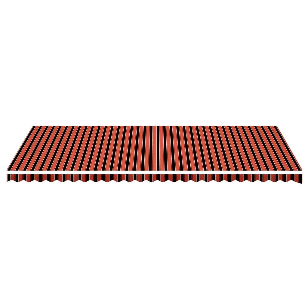 vidaXL Markisenbespannung Orange und Braun 6x3,5 m