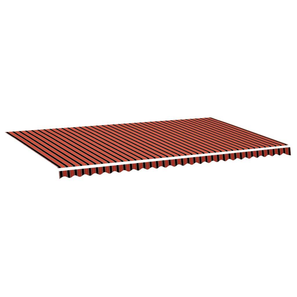 vidaXL Markisenbespannung Orange und Braun 6x3,5 m