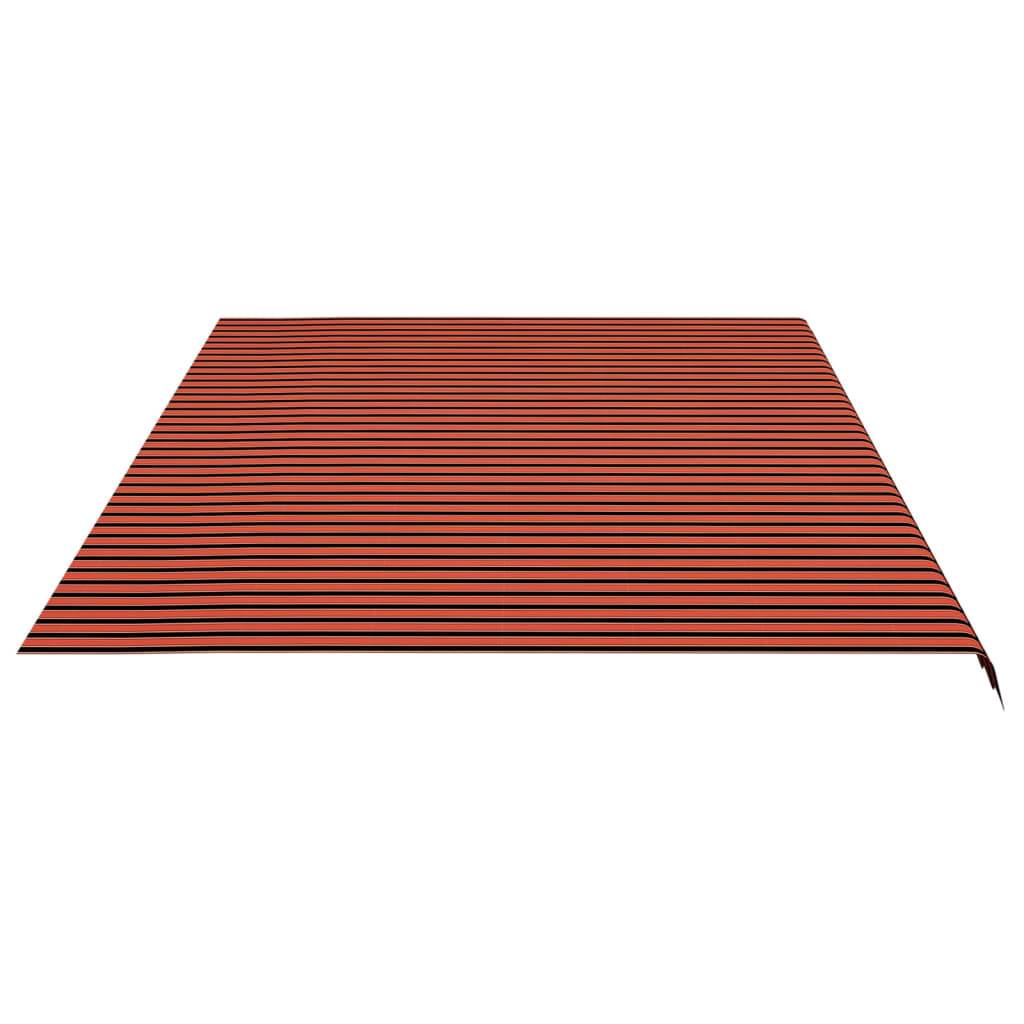 vidaXL Markisenbespannung Orange und Braun 6x3,5 m