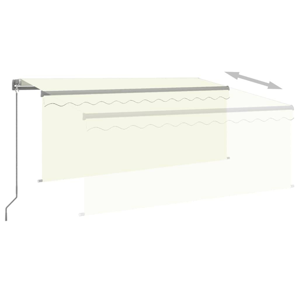 vidaXL Markise Manuell Einziehbar mit Rollo 3x2,5 m Creme