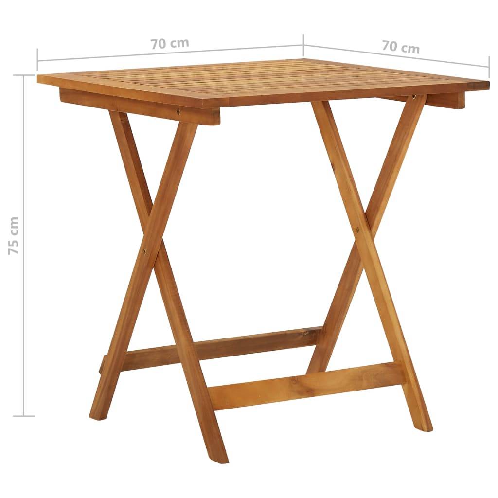 vidaXL 3-tlg. Garten-Essgruppe Klappbar Massivholz Akazie