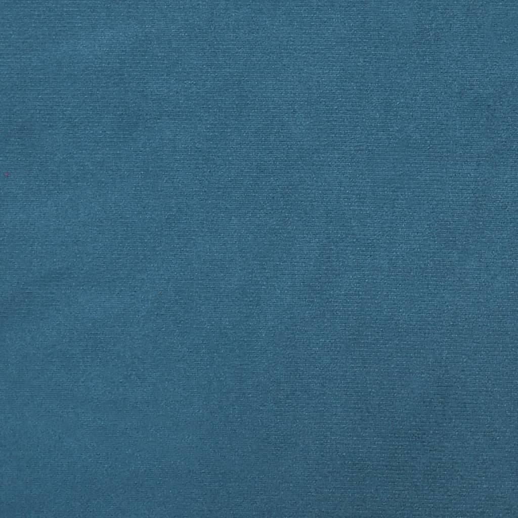 vidaXL Hocker mit Holzbeinen Blau Samt