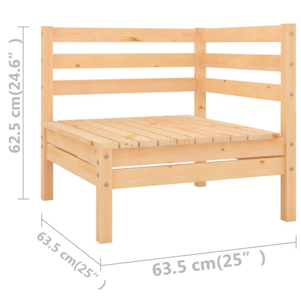 vidaXL 6-tlg. Garten-Lounge-Set Massivholz Kiefer