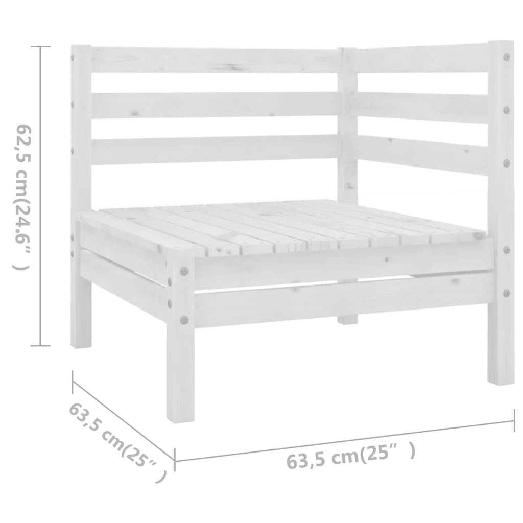 vidaXL 10-tlg. Garten-Lounge-Set Massivholz Kiefer Weiß