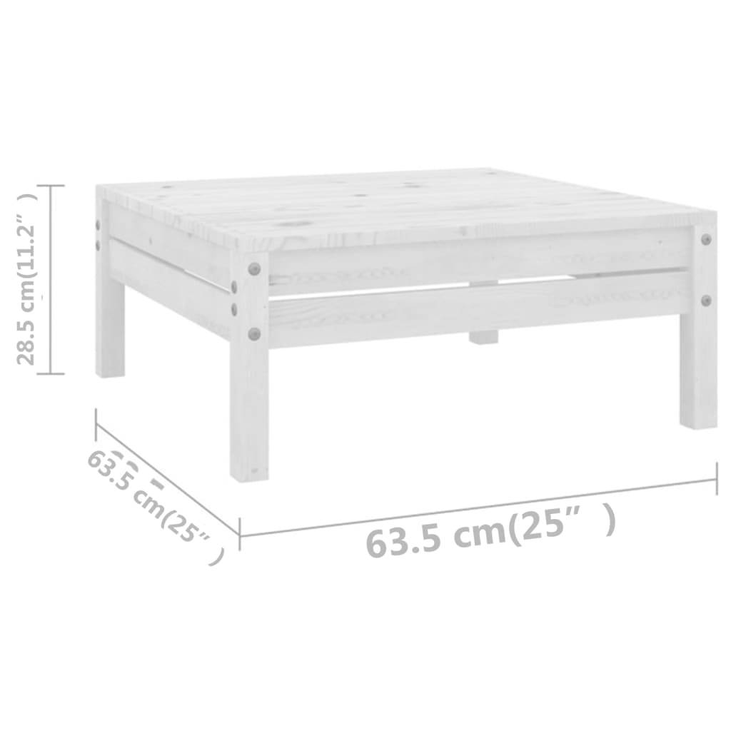 vidaXL 7-tlg. Garten-Lounge-Set Weiß Massivholz Kiefer