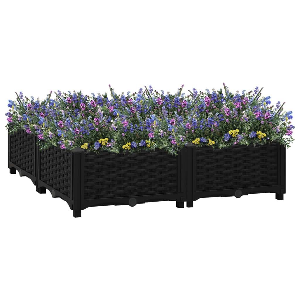 vidaXL Hochbeet 80x80x23 cm Polypropylen