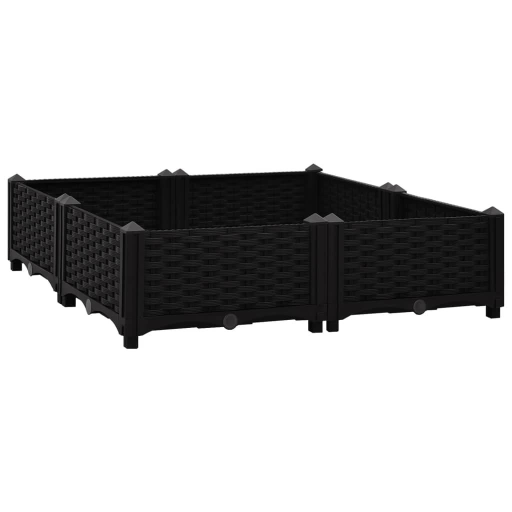 vidaXL Hochbeet 80x80x23 cm Polypropylen