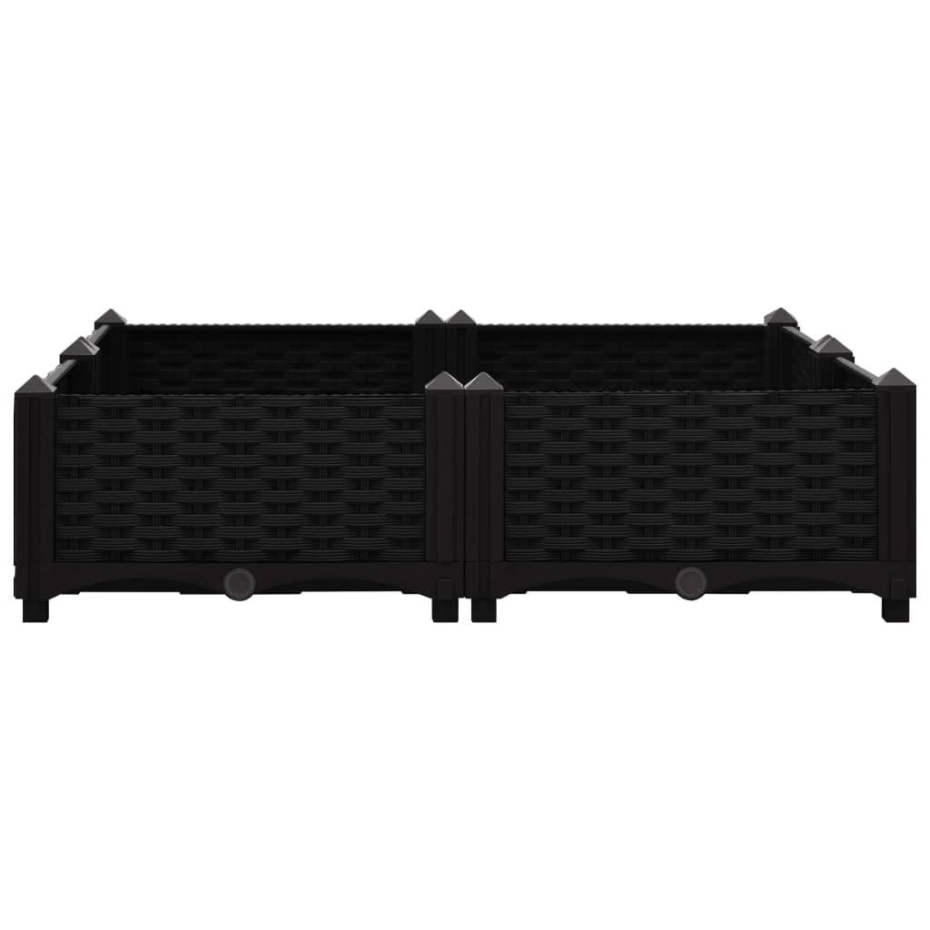 vidaXL Hochbeet 80x80x23 cm Polypropylen