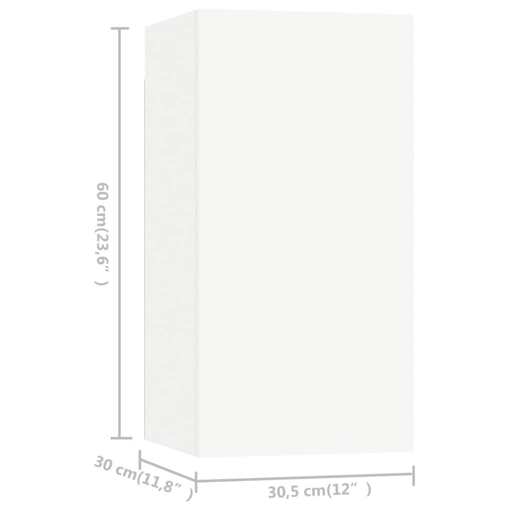 vidaXL 4-tlg. TV-Schrank-Set Weiß Holzwerkstoff