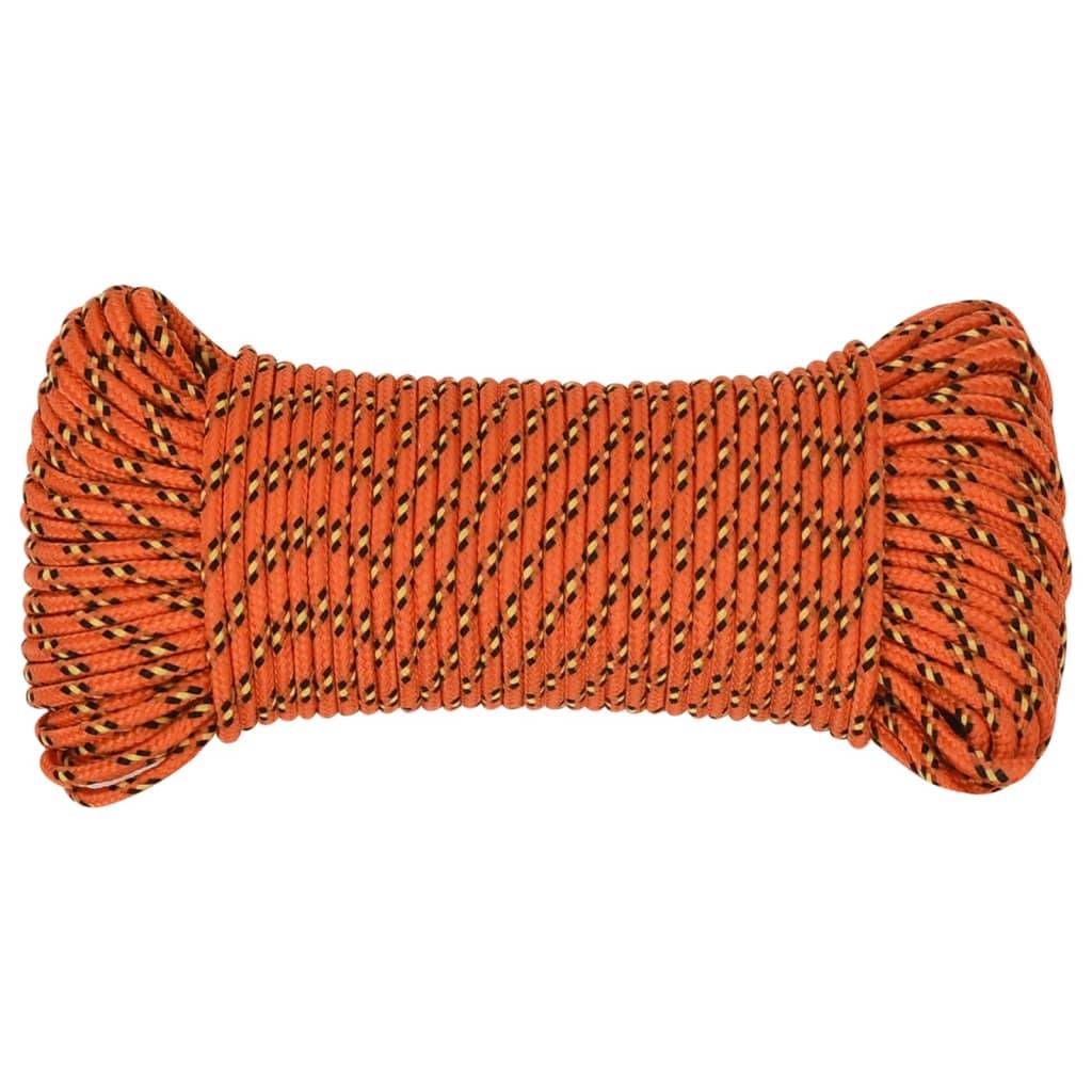 vidaXL Bootsseil Orange 4 mm 100 m Polypropylen