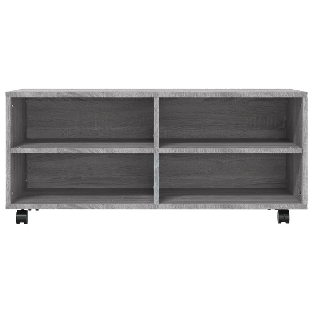 vidaXL TV-Schrank mit Rollen Grau Sonoma 90x35x35 cm Holzwerkstoff
