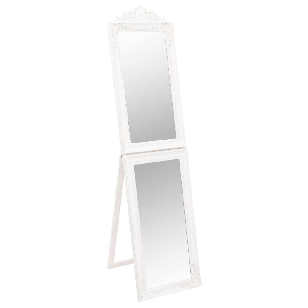 vidaXL Standspiegel Weiß 45x180 cm