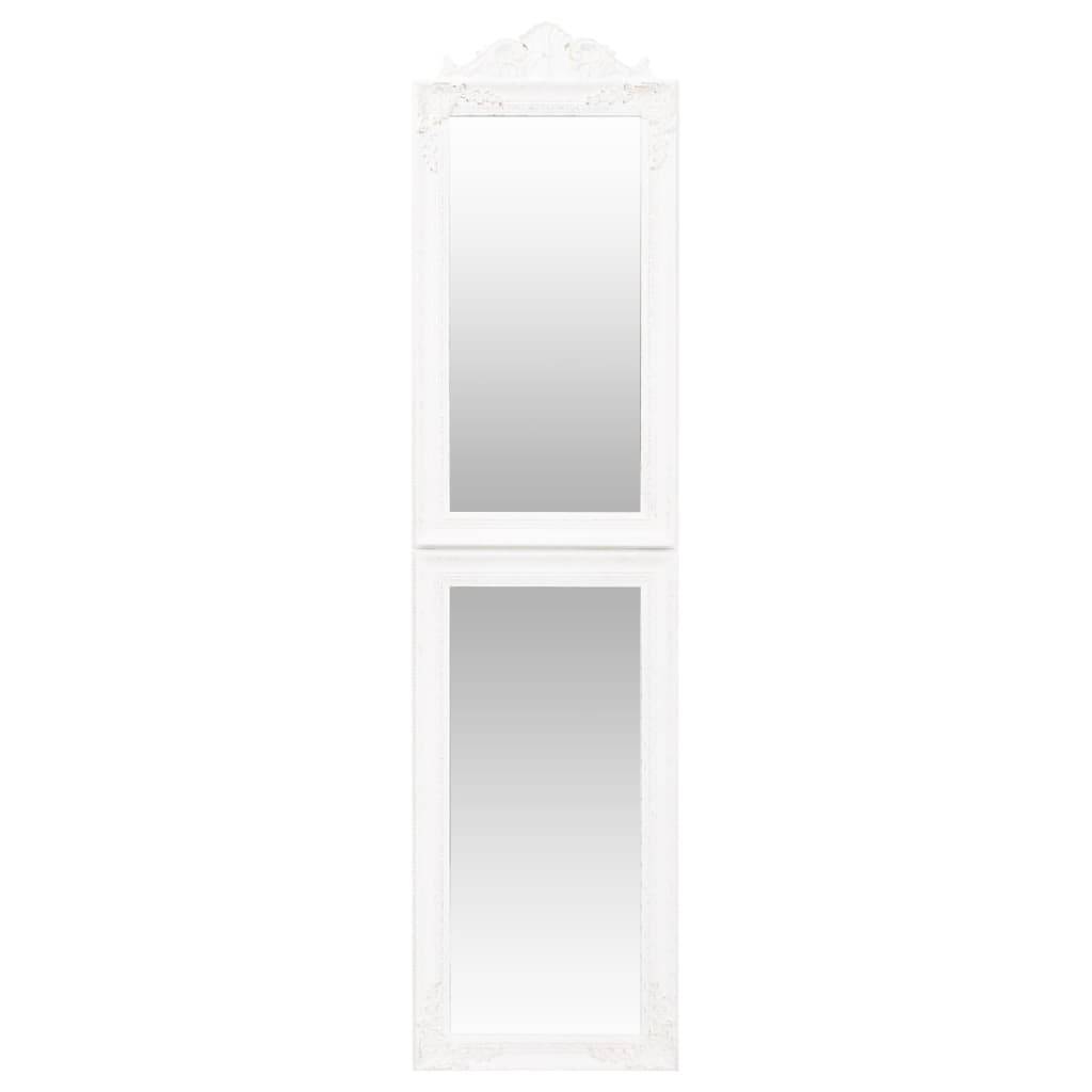 vidaXL Standspiegel Weiß 40x160 cm