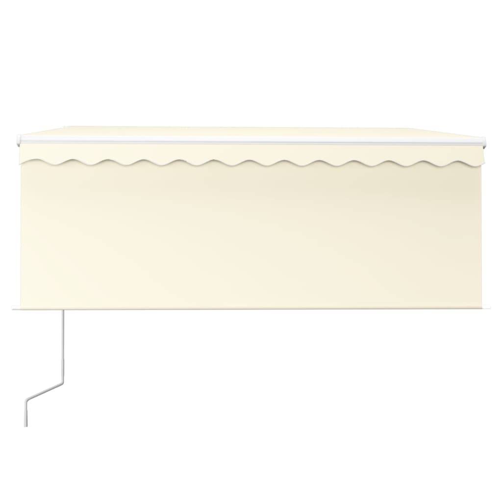 vidaXL Markise Automatisch mit Rollo LED Windsensor 3x2,5 m Creme
