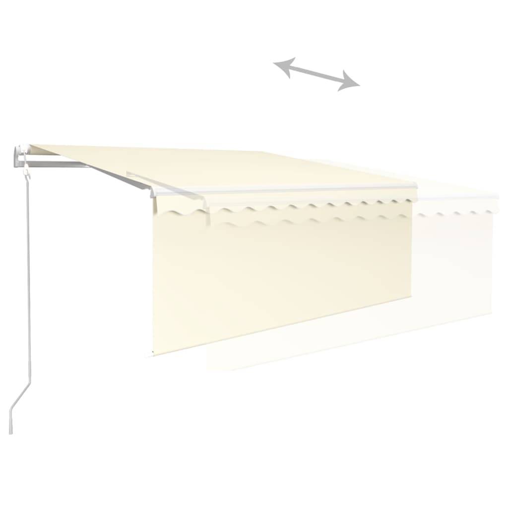 vidaXL Markise Automatisch mit Rollo LED Windsensor 3x2,5 m Creme