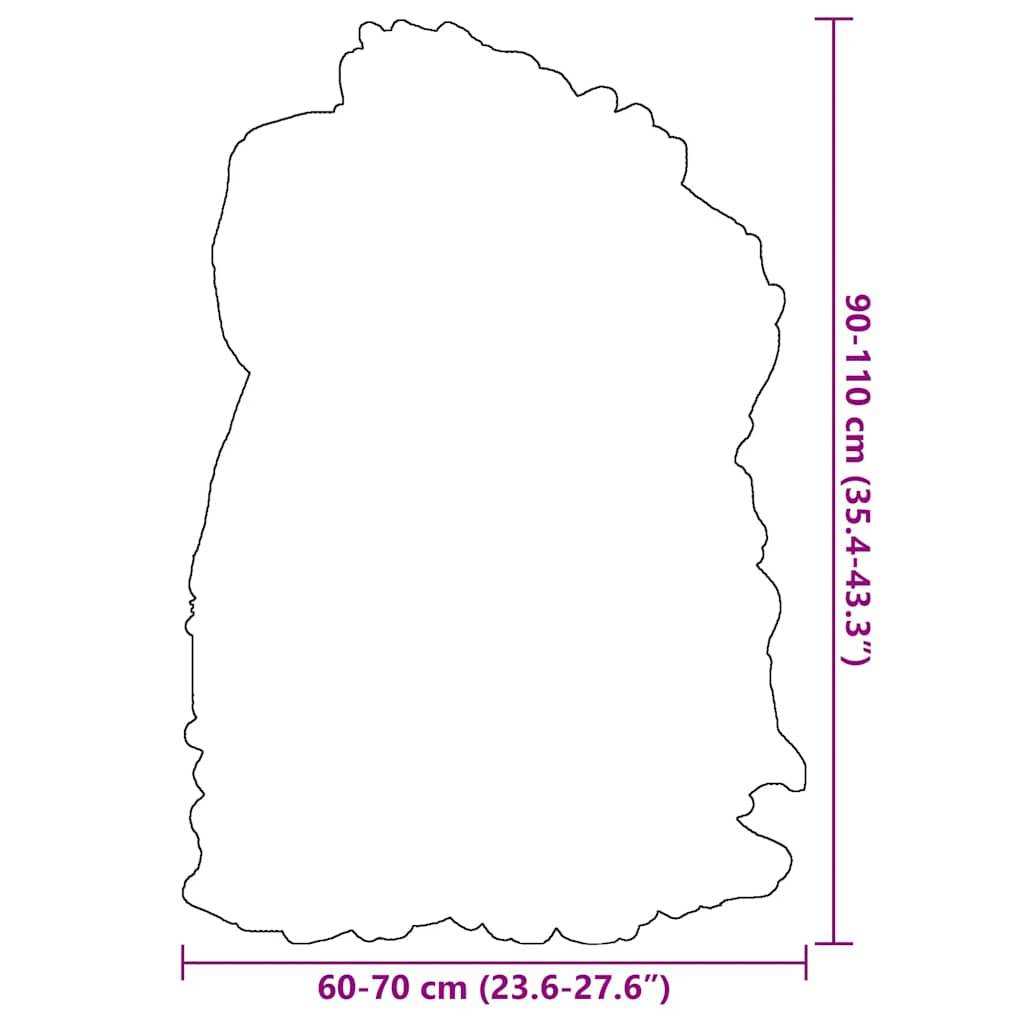 vidaXL Sitzauflage aus Isländischem Schafspelz Braun 70x110 cm