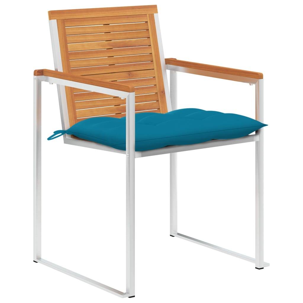 vidaXL Gartenstühle 8 Stk. mit Kissen Massivholz Akazie