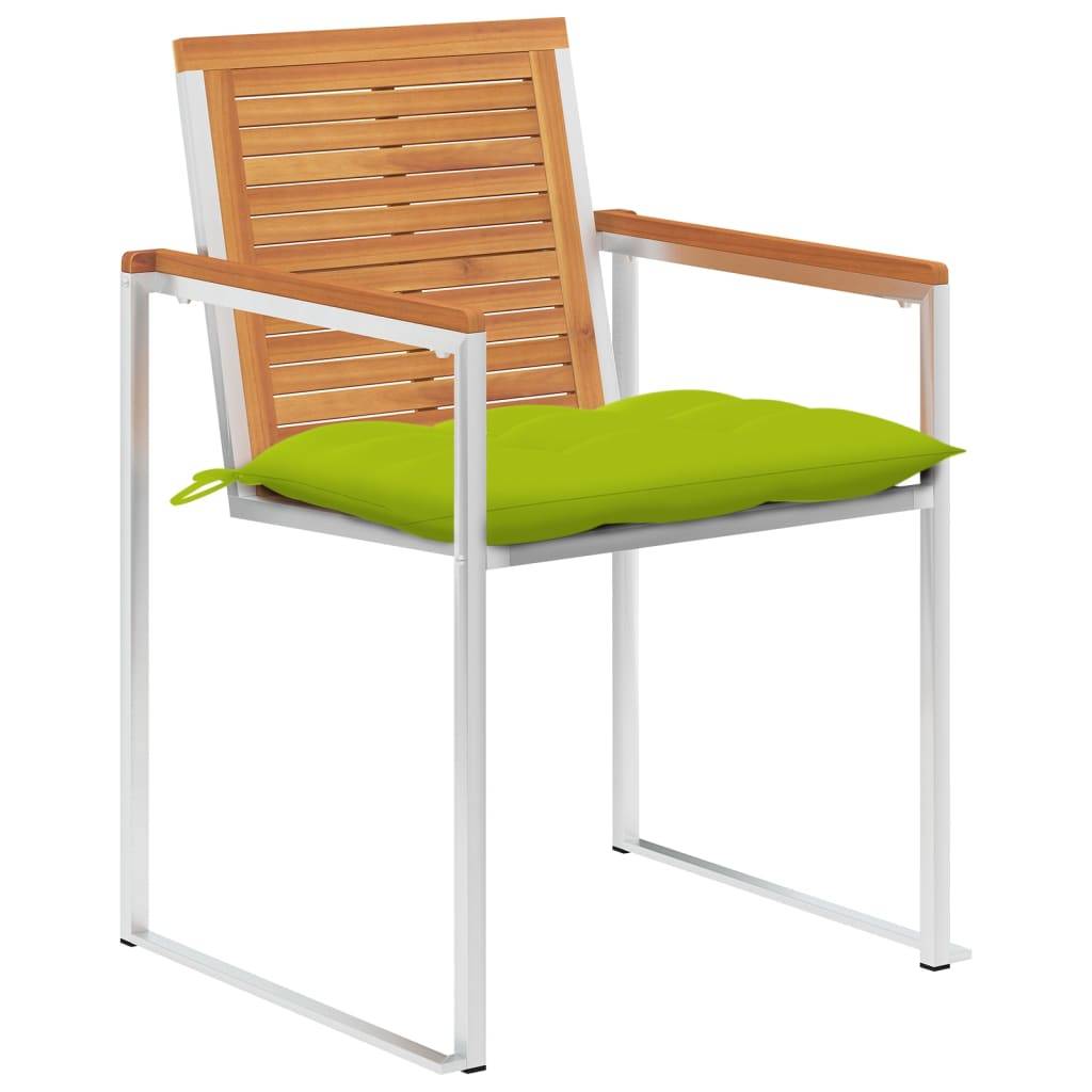 vidaXL Gartenstühle 8 Stk. mit Kissen Massivholz Akazie
