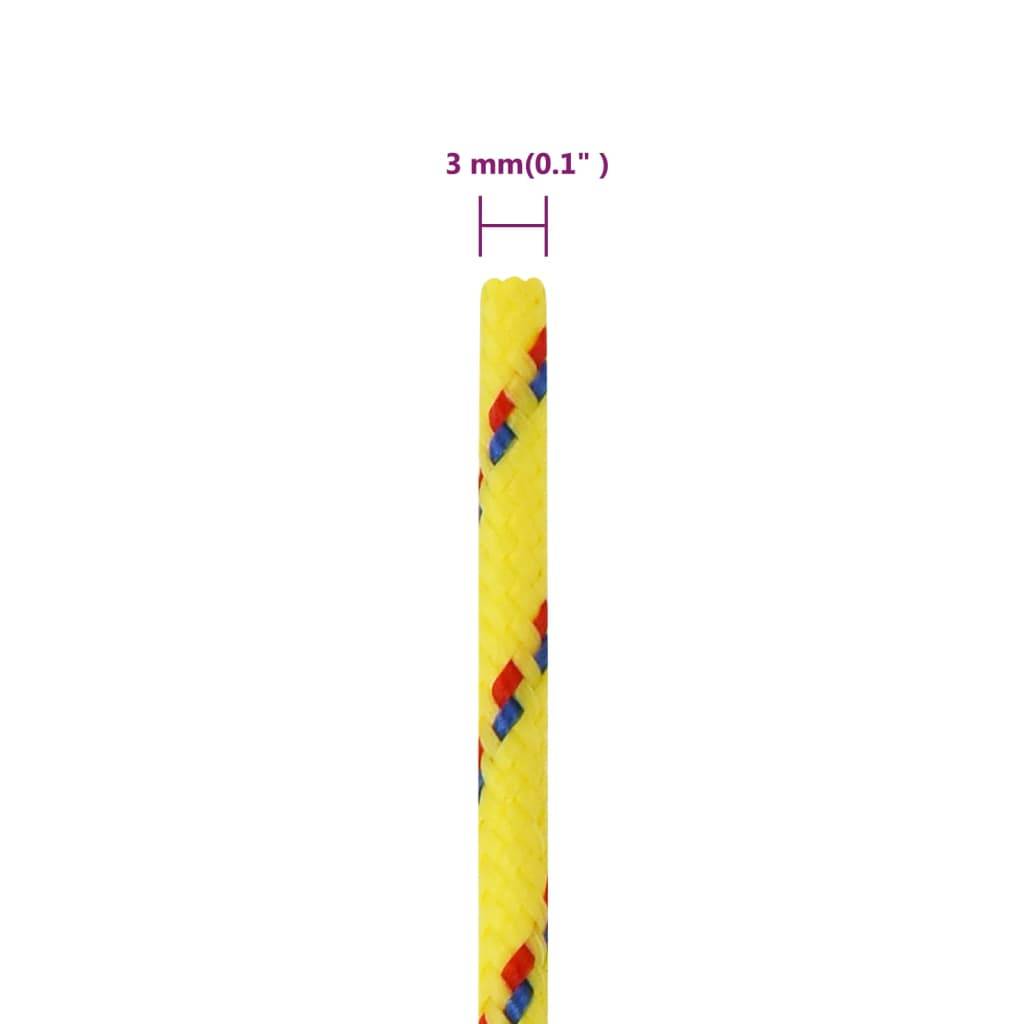 vidaXL Bootsseil Gelb 3 mm 500 m Polypropylen