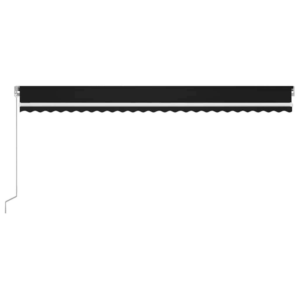 vidaXL Markise Manuell Einziehbar mit LED 600x300 cm Anthrazit
