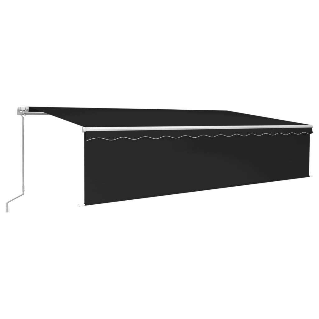 vidaXL Markise Manuell Einziehbar mit Rollo 6x3 m Anthrazit