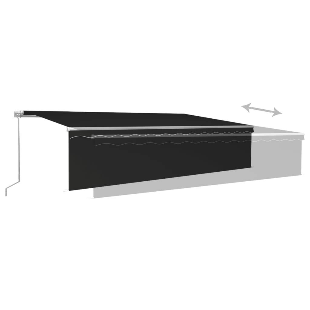 vidaXL Markise Manuell Einziehbar mit Rollo 6x3 m Anthrazit